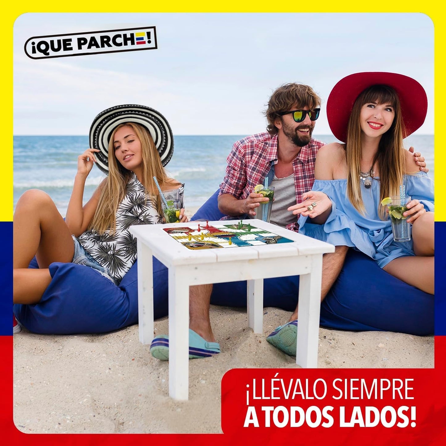 PARQUES Colombiano para 2 a 4 Jugadores Colombian Parques Board Game, Parcheesi Board Game, Juegos De Mesa para Adultos, Productos Colombianos