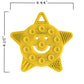 POPPIES Smiley The Star BPA-Free Silicone Suction Cup Teether, Sensory, Bath Toy (Yellow)