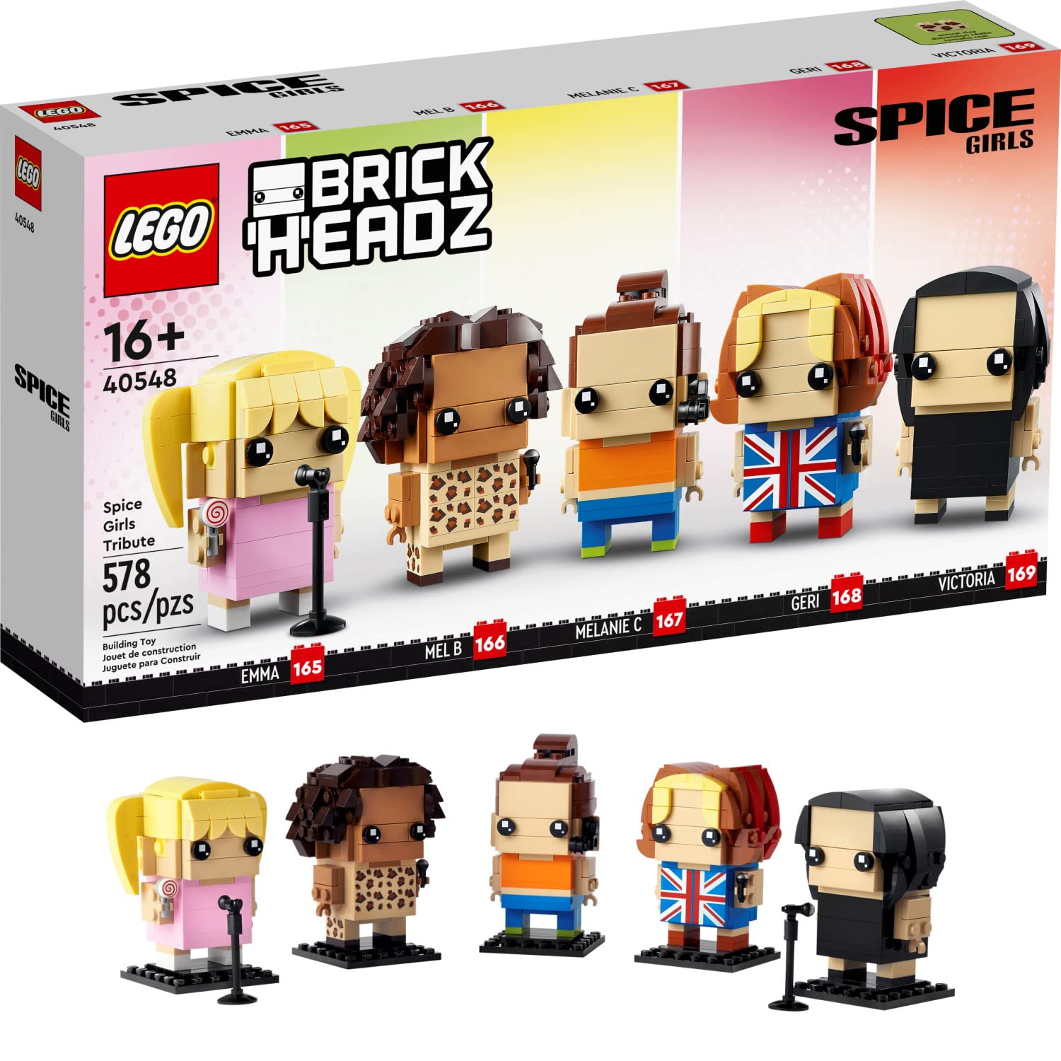 Lego BrickHeadz: Spice Girls Tribute - 578 Piece Building Kit - Lego, #40548, Ages 16+