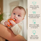 Matchstick Monkey Silicone Teether & Gel Applicator - Silicone Baby Teether, Easy-to-Grip, BPA-Free, Supports Self-Soothing & Early Brushing, 3
