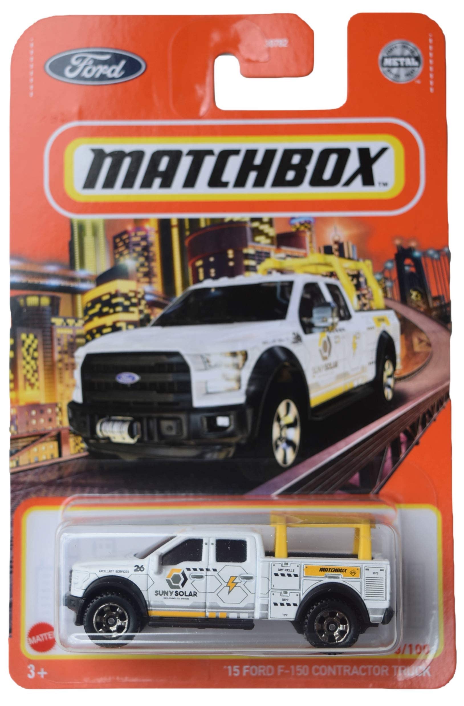 Matchbox '15 Ford F 150 Contractor Truck, [White] 78/100