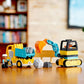 LEGO DUPLO Town Truck & Tracked Excavator Construction Vehicle 10931 Toy for Toddlers 2-4 Years Old Girls & Boys, Fine Motor Skills Development and
