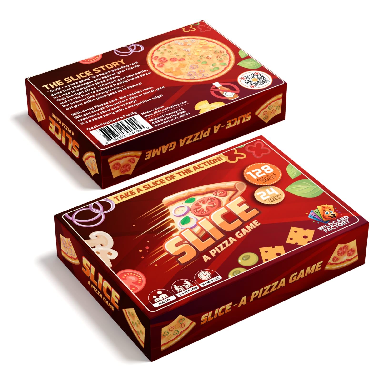 Slice - A Fast-Paced Pizza Card Slapping Game for Family Game Night | Easy to Learn | 15 Minute Rounds | Kids, Teens & Adults 3-8 Players Ages 8+