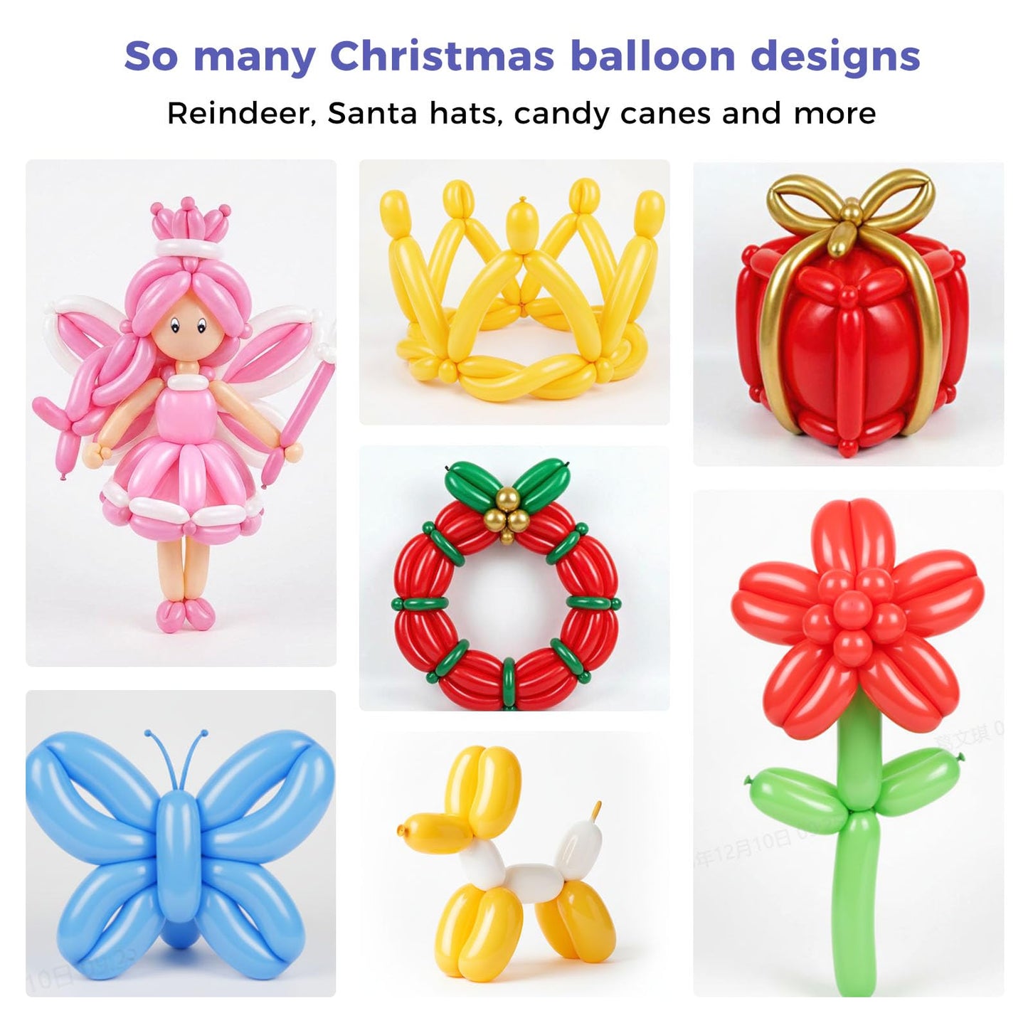 KOOGEL 400 PCS 260 Balloons, Assorted Color Long Skinny Twisting Animal