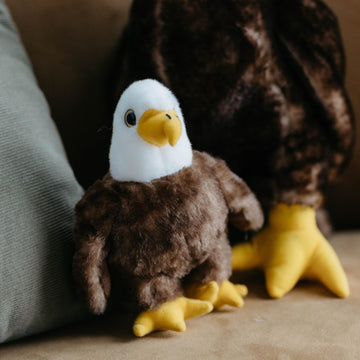 The Petting Zoo Bald Eagle Stuffed Animal Plushie, Gifts for Kids, Wild Onez Babiez Zoo Animals, Eagle Plush Toy 6 inches