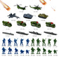 TALGIC Army Men Playset - Large Set Including Army Men Action Figures, Battle Mat, Army and Navy Weapon Gear Accessories, Military Combat Toys, Army