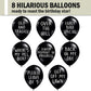Funny Abusive Balloons | Fun Decoration for Adult Birthday Party (8 Pack Rated E)