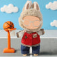 3-Piece 17cm Doll Outfit Set - Transparent Glasses, Baseball Jacket, Denim Pants - Red Sporty Style for Collectible Figures Accessories Clothes (No