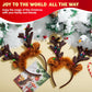JOYIN Christmas 4PCS Reindeer Headband, Light-Up LED Antlers Reindeer Hat Holiday Headbands for Christmas Party Supplies and Holiday Parties Favors