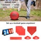 Xcello Sports Kickball Set - 10" Playground Ball, Throw Down Bases, Foul Marker Discs, 12" Pump and Scoreboard
