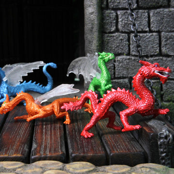 Safari Ltd Dragons Designer TOOB - 6 Mini Figurines Including Forest, Ice, Midnight Moon, Mountain, Cloud and Chinese Horned Dragon - Toy Figures