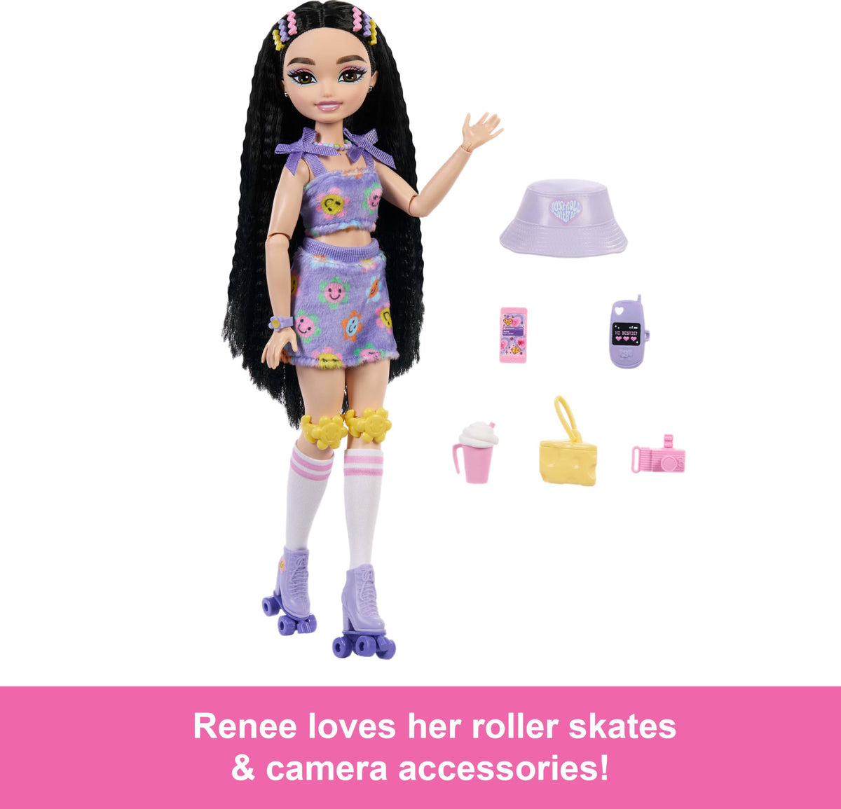 Barbie Dream Besties Skate Party Renee Doll and Accessories