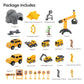 TUMAMA 249pcs Construction Race Track Vehicle Toys for Boys and Girls, STEM Building Bendable Cars Track Sets for Toddlers 3 4 5 6 Years Old