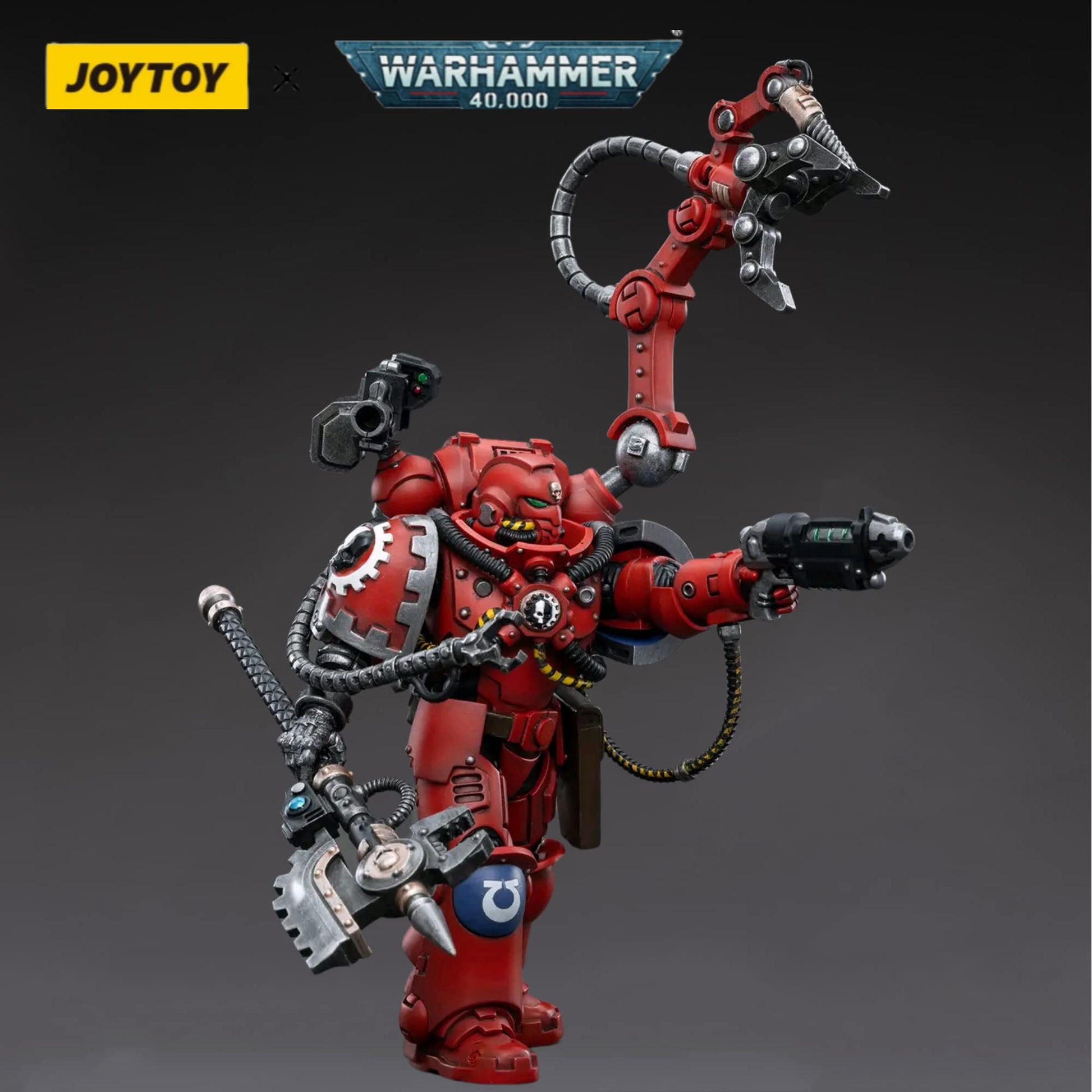 JOYTOY Warhammer 40,000 1/18 Action Figure Ultramarines Primaris Techmarine Collection Model Birthday Gifts 7.8Inch