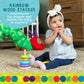 World of Eric Carle, The Very Hungry Caterpillar Wooden Stacker with Colorful Rainbow Rings, 7 Inch Stacking Solid Wood Educational Developmental Toy