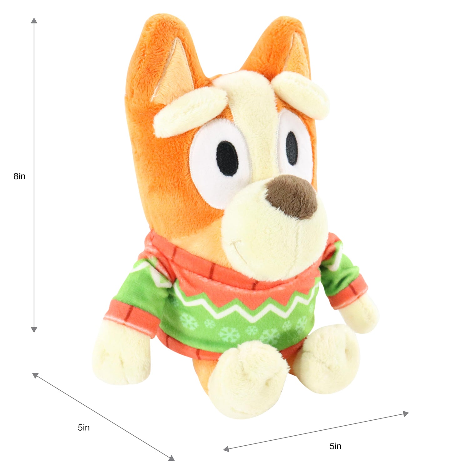 Animal Adventure | Bluey | 8" Mini Bingo Plush | Limited Edition Christmas Themed Animals for Kids | Cute & Huggable Ultra Soft Plushie Stuffers Toy