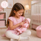 JC Toys - Mini La Newborn First Day | Anatomically Correct Real Girl Baby Doll | 9.5" All-Vinyl | Includes Knit Outfit, Hat and Pacifier | Designed by
