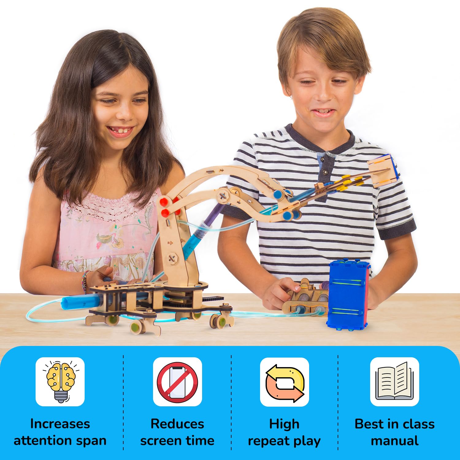 Smartivity Hydraulic Crane STEM DIY Toy for Kids 6-14 Years