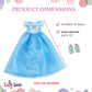 Emily Rose 18 Inch Doll Clothes - 2PC Blue Princess Ball Gown with Glittery Shoes | 18" Doll Costume | Compatible with American Girl and My Life As