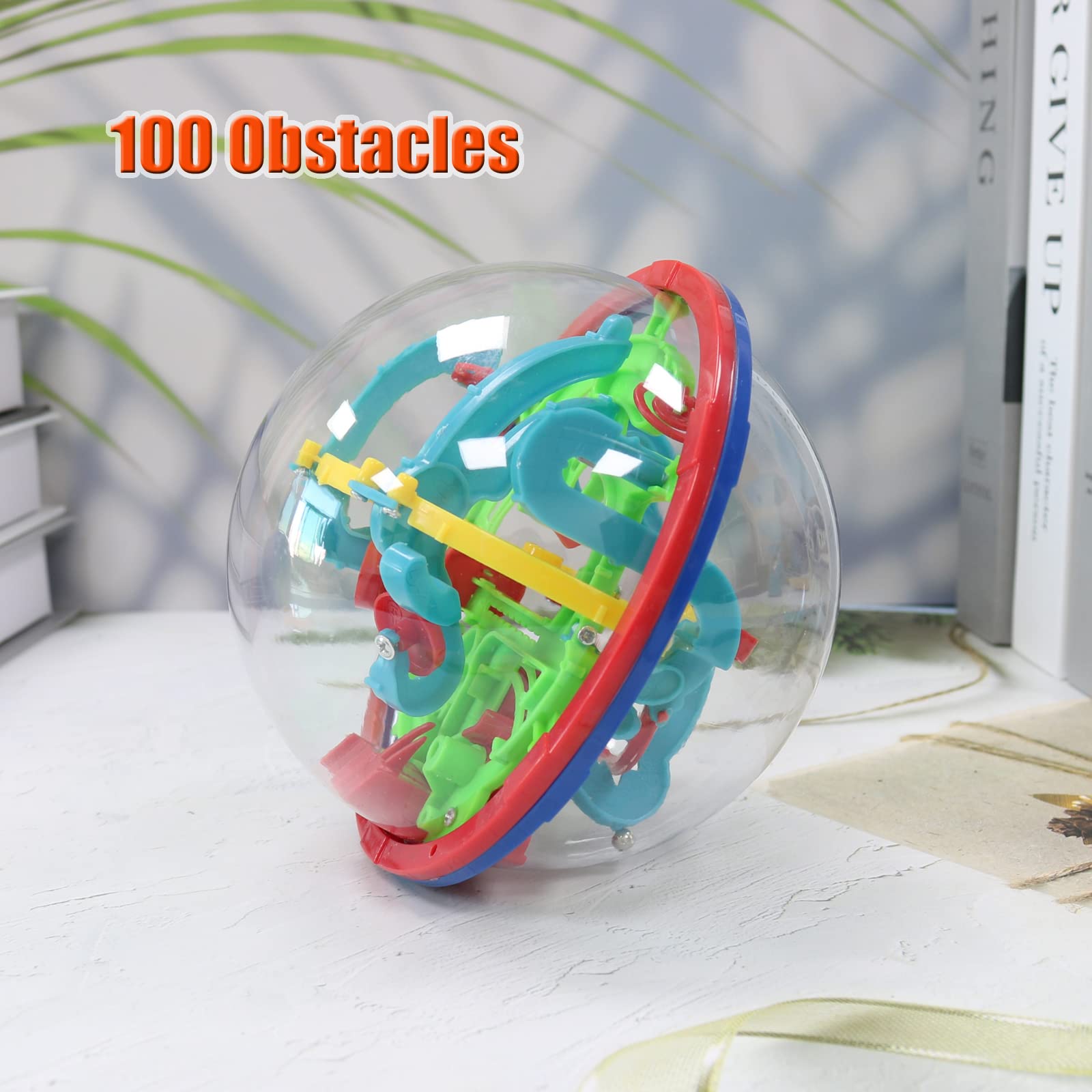 3D Puzzle Game Ball and Mini Cube, 3D Maze Ball, Brain Teaser Puzzles Sphere Globe Game and Training Labyrinth Toy Gifts for Kids, Educational Toy