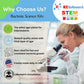 EZ BioResearch Bacteria Science Kit: Pre-poured LB Agar Plates and Cotton Swabs, E-Book for Science Fair Project with Award Winning Experiments
