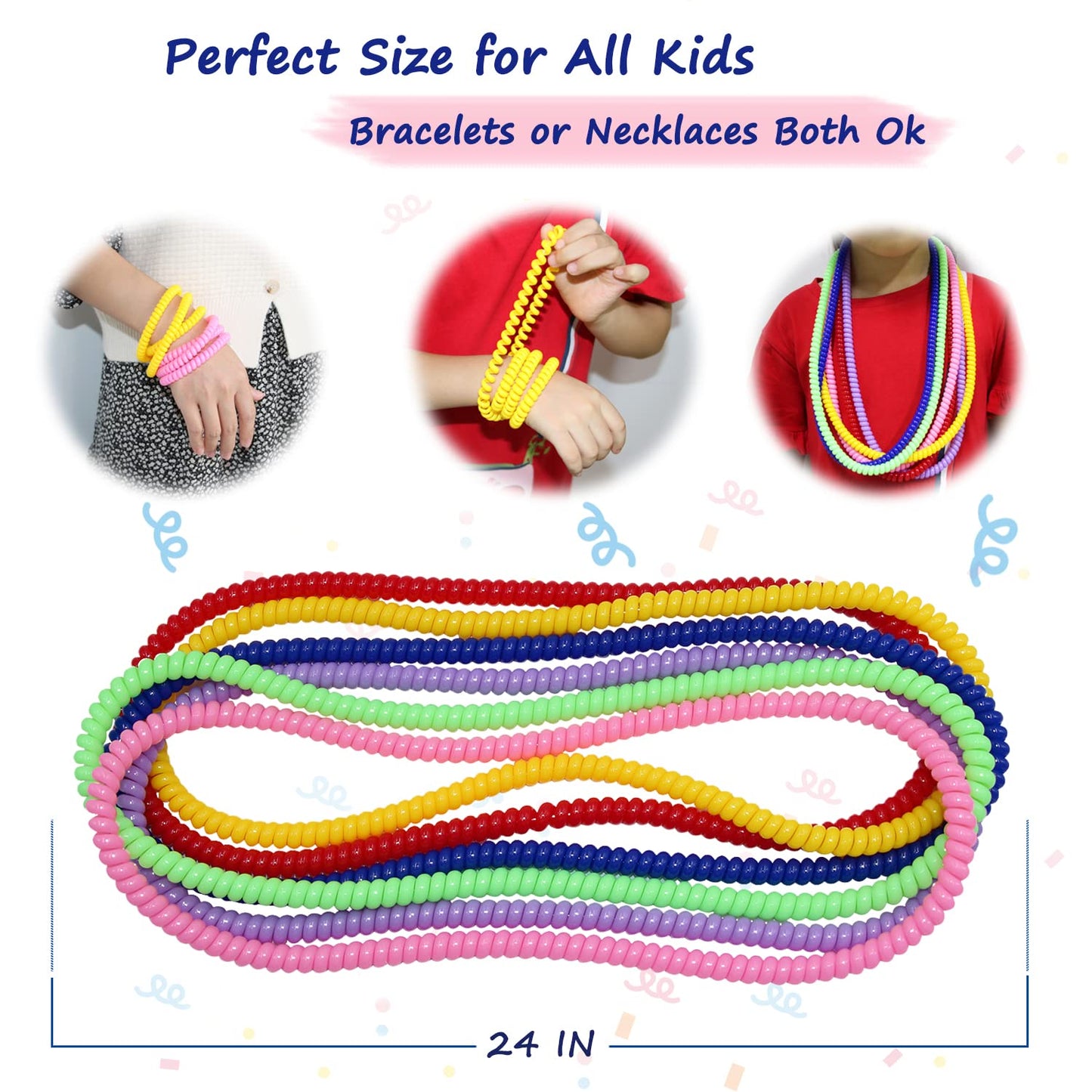 Sensory Chew Necklace for Boys and Girls, 6 Pack Stretch Chewing Necklaces for Kids with Autism ADHD SPD, Oral Motor Aids Baby Chew Toys Reduce