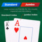 Metsyth Plastic Waterproof Playing Cards 4 Pack Poker Card Jumbo Large Print Playing Cards for Adults Seniors Bulk Decks of Cards Set Poker Cards