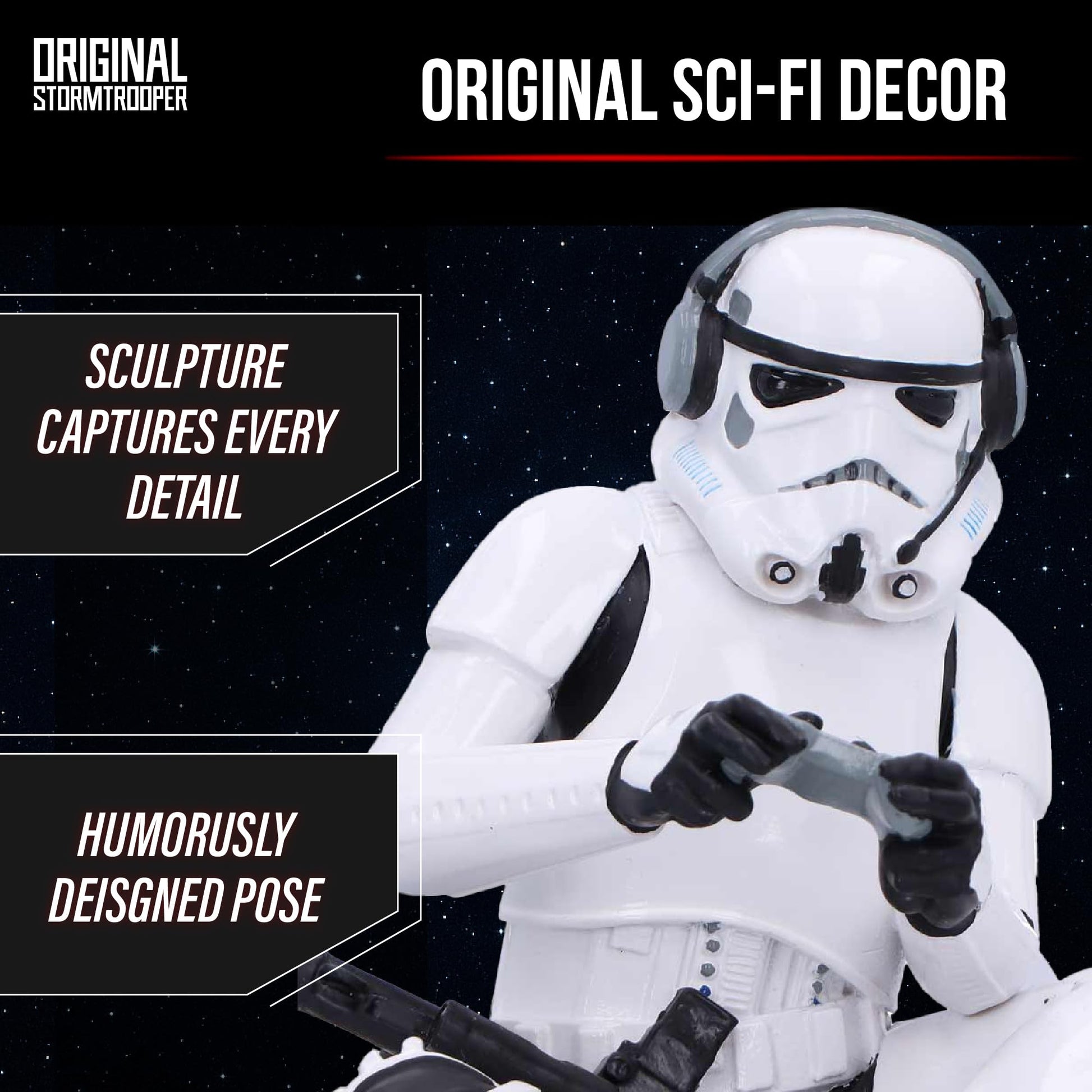 Nemesis Now Stormtrooper Game On! Figurine, Officially Licensed Star Wars Collectible, Gaming and Sci-Fi Decor for Fans