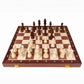 15" Folding Walnut Chess Set with Storage - Tournament-Size Portable Chess Board for Adults, Travel, Family Game Night, Gifts, 2 Extra Queens