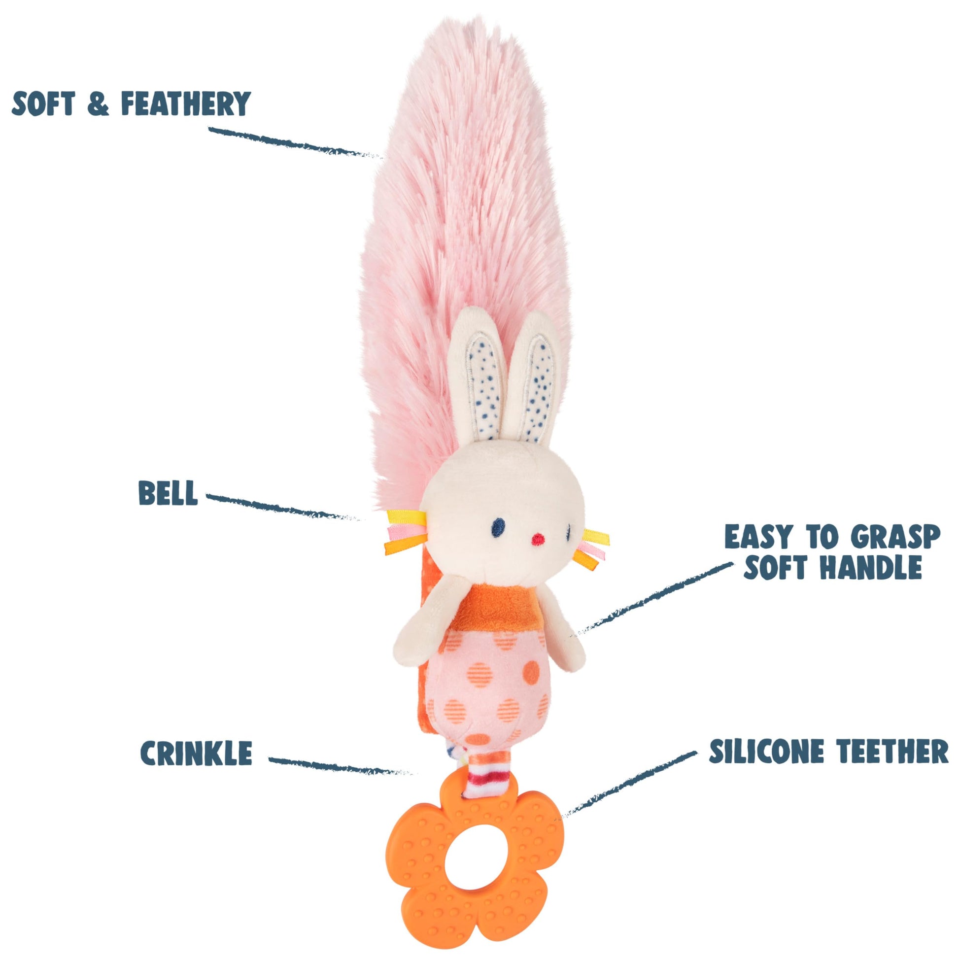 GUND Baby Tinkle Crinkle Play Together Bunny 12” Sensory Toy for Babies