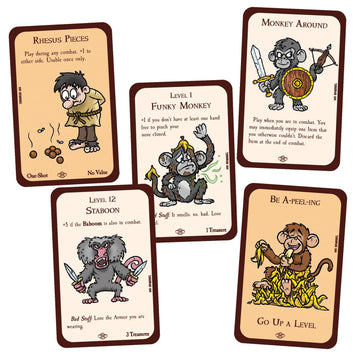 Munchkin: Not My Monkeys | Expansion Card Pack | 3-6 Players, Ages 14+, 1-2 Hours | 56 Mischievous Cards | Steve Jackson Games