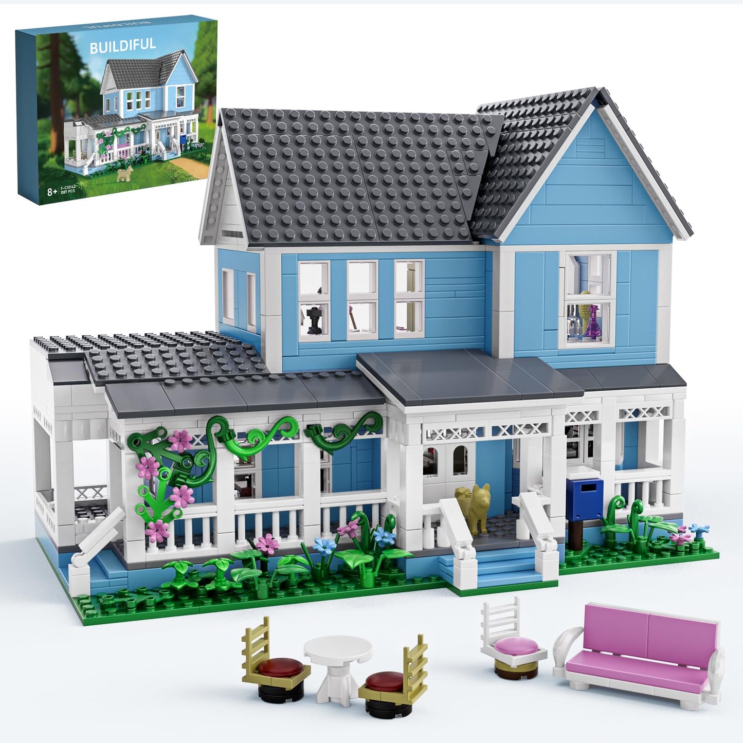 Gilmore House in Stars Hollow Luke’s Diner Movie Building Block Toys Set Compatible with Lego, Mothers Day Gift Decor and Collectibles for Family