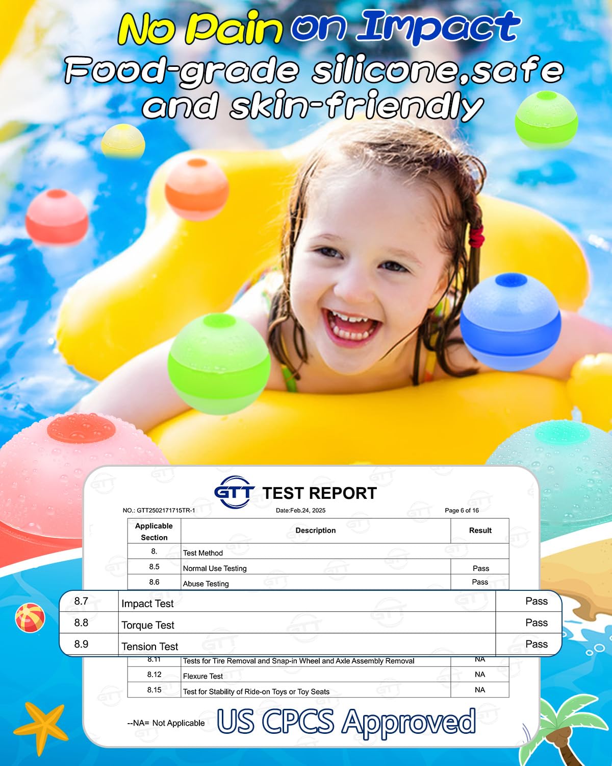 Reusable Water Balloons, Quick Fill Self-Sealing Water Bomb Balloons, Refillable Silicone Water Splash Ball with Mesh Bag for Kids Summer
