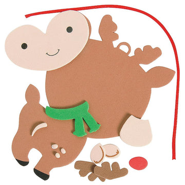 Big Head Reindeer Ornament Craft Kit -12 - Crafts for Kids and Fun Home Activities