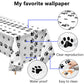 Orangetex 4 Pieces Puppy Paw Print Plastic Tablecloth Disposable Table Cover Themed Birthday Party Decorations for Dog Supplies