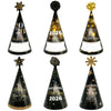 M1NTP1US + 24PCS Happy New Year Party Hats 2026 - New Year’s Eve Cone Hat Party Supplies Decorations