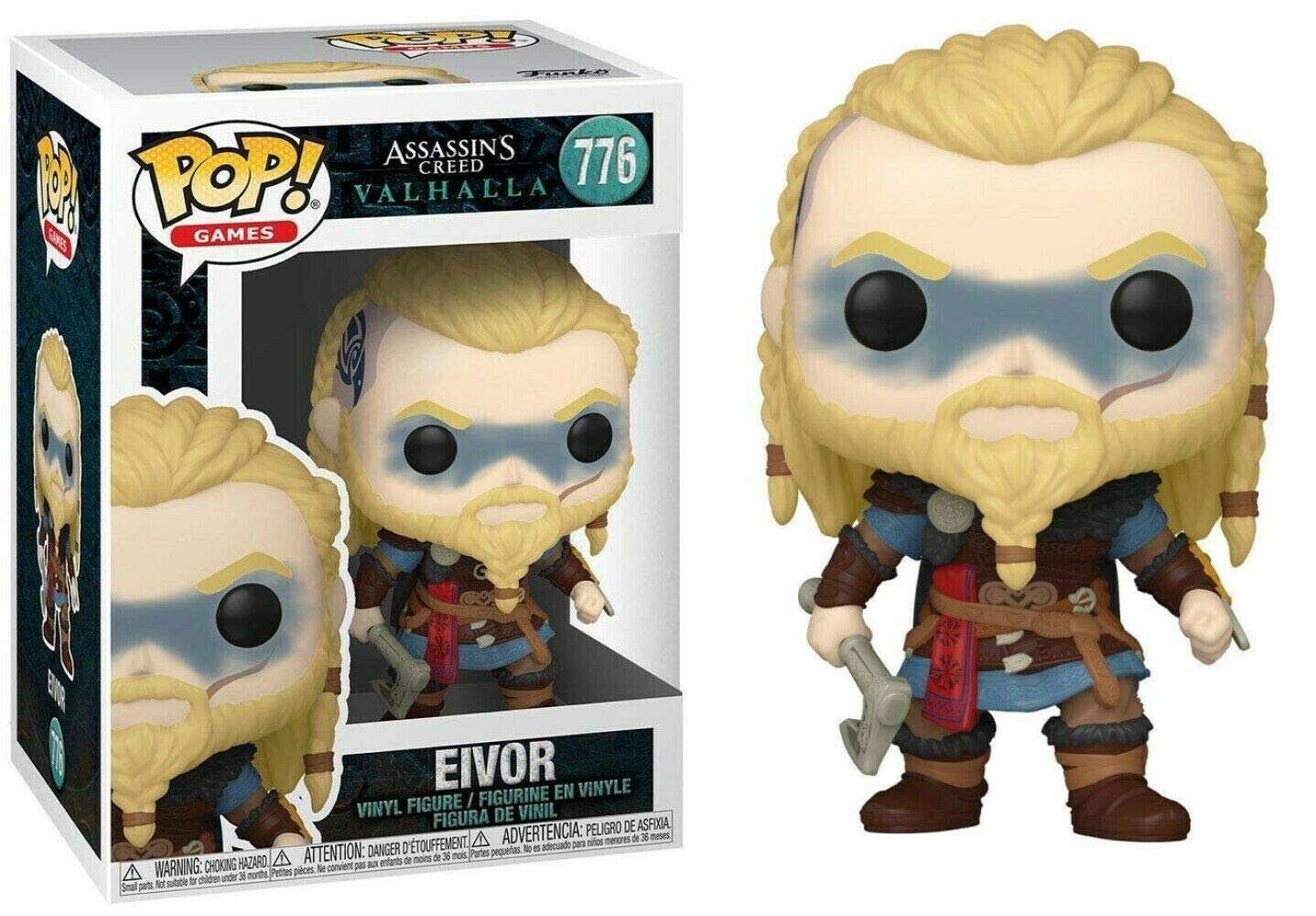 Funko Pop! Assassins Creed Valhalla - Eivor Vinyl Figure (Bundled with Compatible Box Protector Case), Multicolor, 3.75 inches