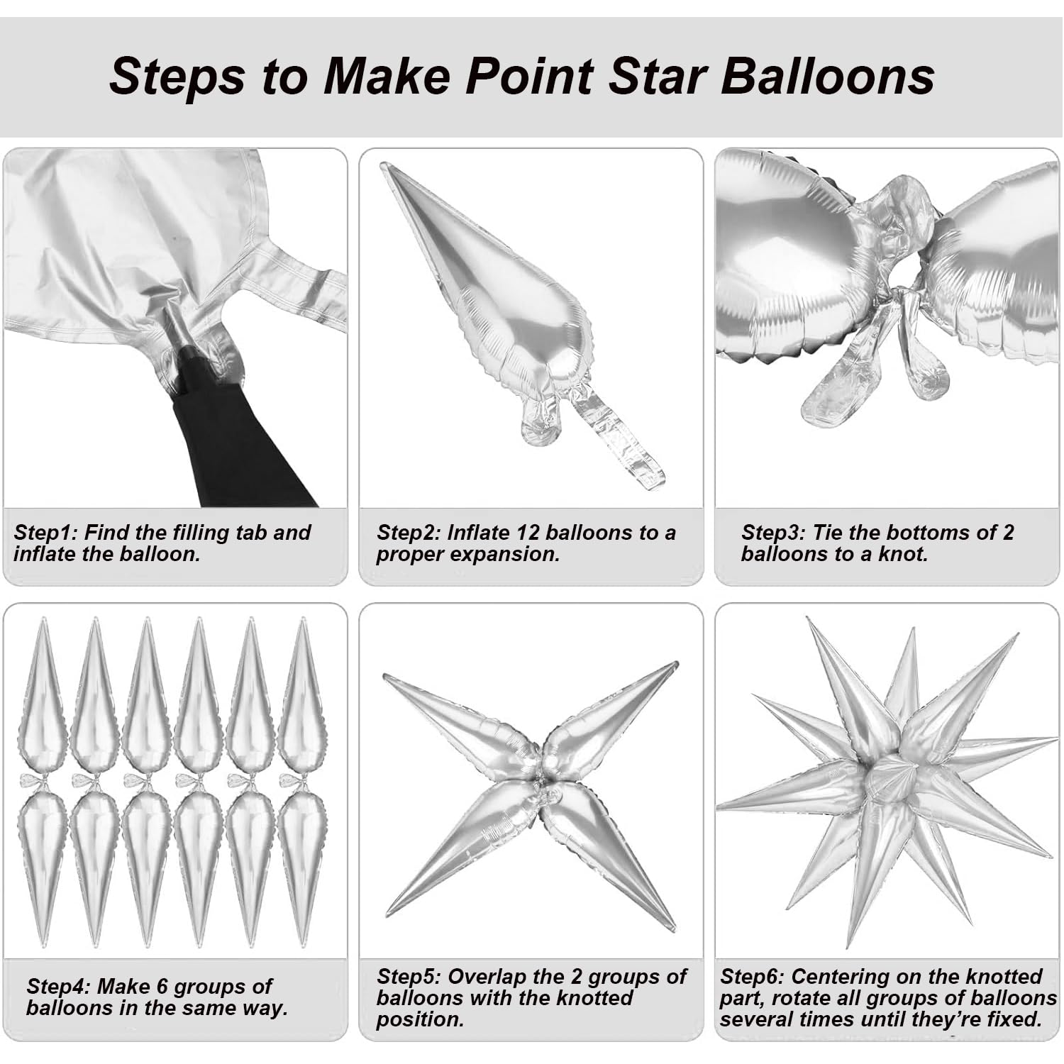 60 Pcs Yellow Star Balloons 26 inch Large Explosion Star Balloon 12 Point Spike Foil Balloons for Birthday Wedding Sunflower Lemon Party Decoration