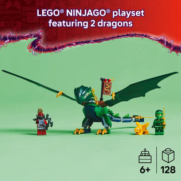 LEGO NINJAGO Lloyd's Green Forest Dragon Toy - Pretend Play Building Toy for Boys and Girls, Ages 6+ - Birthday Gift for Kids - Dragon Figurine with 2