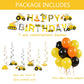210 Pcs Construction 1st Birthday Decorations - Includes Plates Napkins Cups Cake Cupcake Toppers Banner Hanging Swirls Tablecloths Balloons