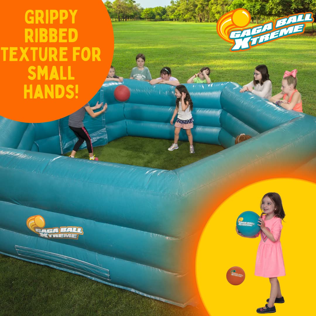 SCS Direct Gaga Ball Animals 8.5 in Playground Balls with Air Pump, 6 Pack