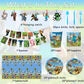 118Pcs Pixel Themed Party Decorations, Birthday Party Supplies Decorations Set-Plates Napkins Tablecloth Banners Fork etc for 20 Guests Kids Birthday