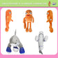 SEIUGDEF 2-Pack Italian Brainrot Plush Toys, Tralalero Tralala and Tung Tung Sahur Stuffed Figures, Big Soft Meme Stuffed Animals Toys for Desk Decor