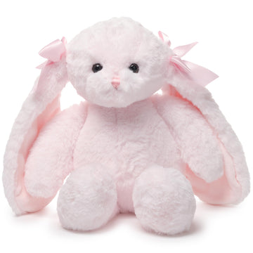 Bearington Light Pink Plush Easter Bunny Stuffed Animal - 14" Soft Cuddly Easter Rabbits with Fluffy Fur and Long Ears - Adorable Stuffed Bunnies Toy