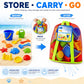 Click N' Play Beach Toys for Kids 3-10 - 18pc Sand Toys Including Sand Buckets for Kids with Sifter, Watering Can, Rake, 4 Hand Tools, 10 Sand Molds
