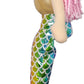 Anico 18" Colorful Mermaid with Pink Hair and Rainbow Tail - Soft Mermaid Plush Doll, Stuffed Mermaid Toy, Perfect for Kids, Mermaid Lovers, and Gift