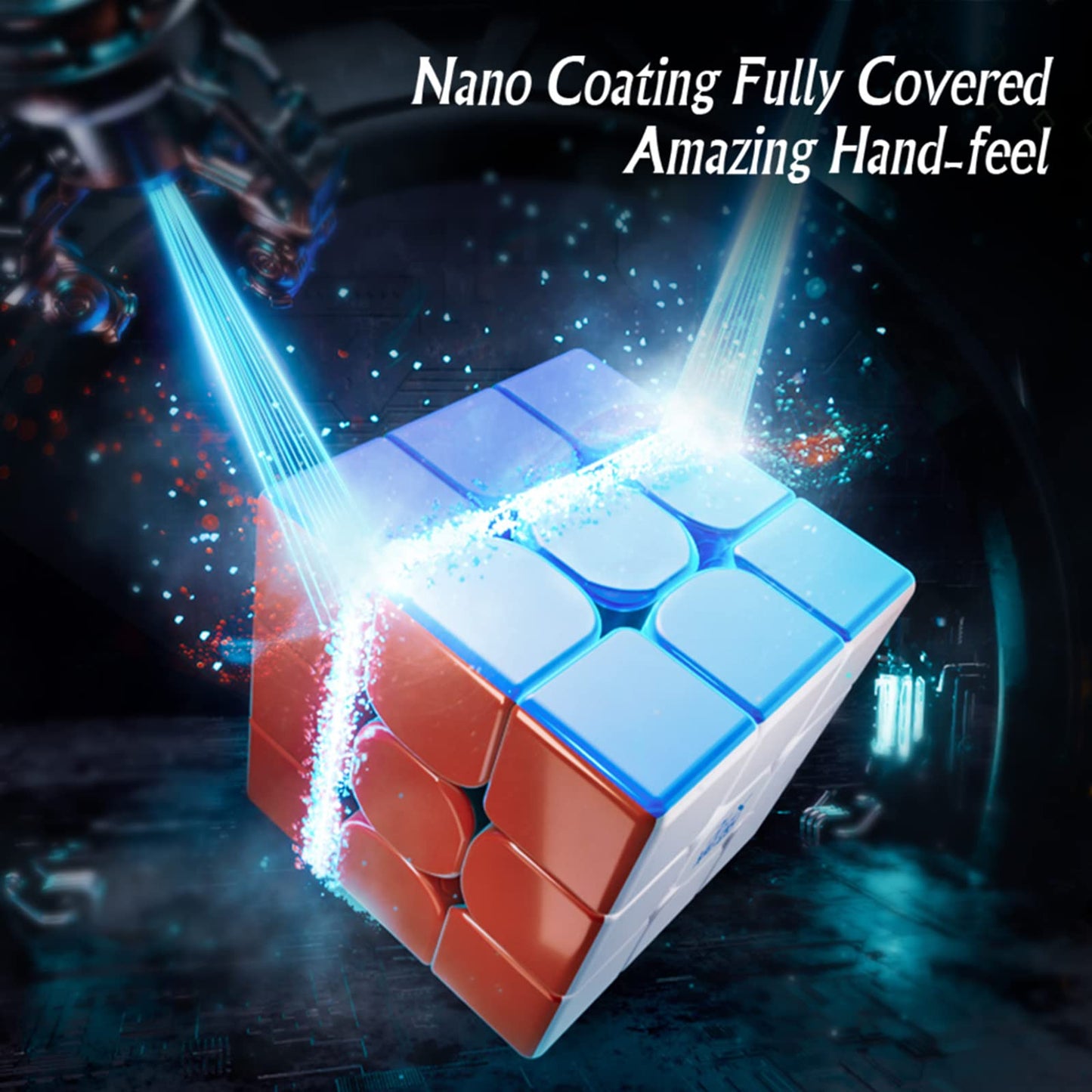 TUNJILOOL Moyu WRM V9 Ball Core (UV Coated) Stickerless Speed Cube, moyu WeiLong WR M V9 MagLev+Core Magnets Magic Clothes Flagship 3x3 UV, WRM 2023