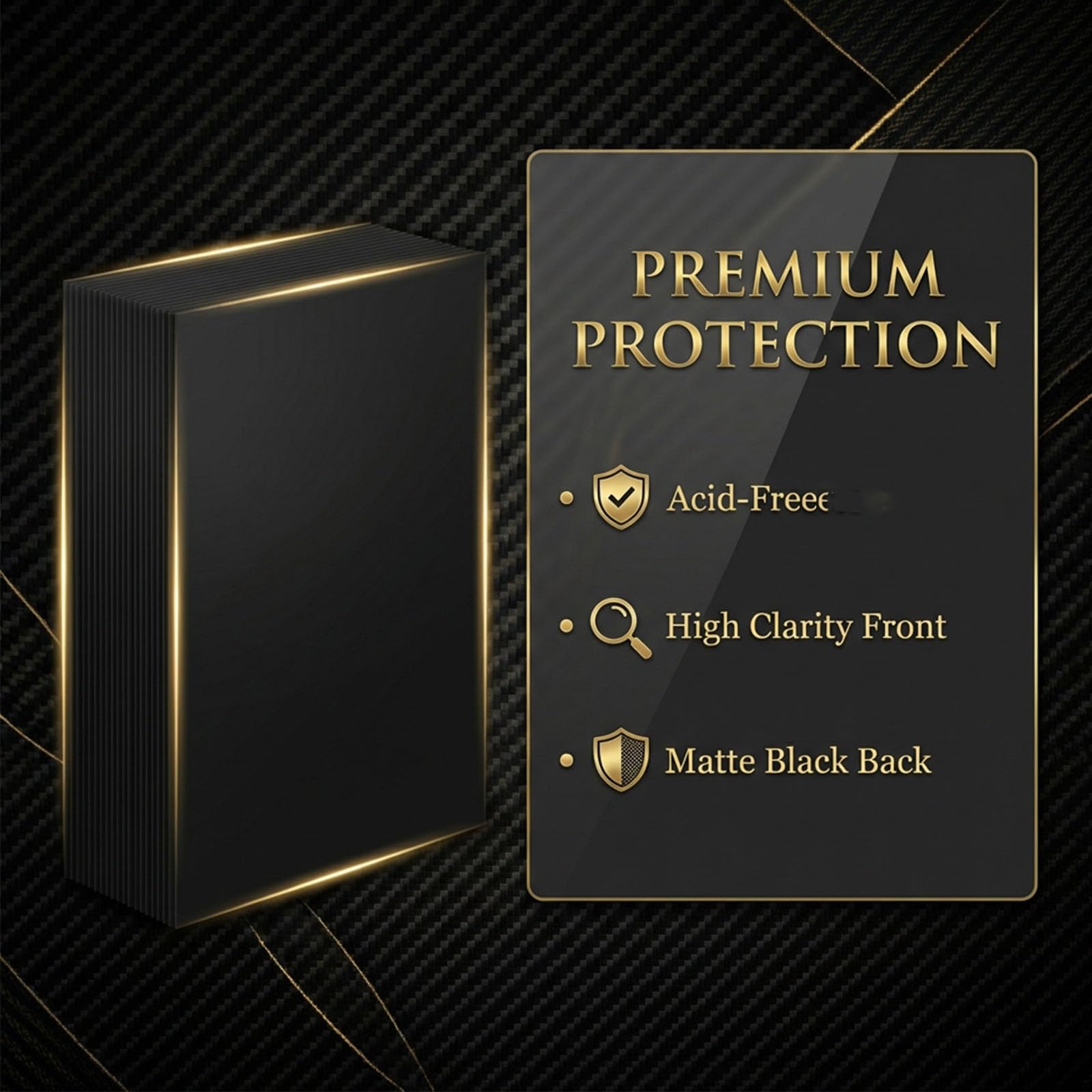200pcs MTG Card Sleeves, Black Matte Card Sleeves Magic Cards, Protect All Your Trading Cards, for Sports Cards Football Cards Game Cards, 66 x 91 mm