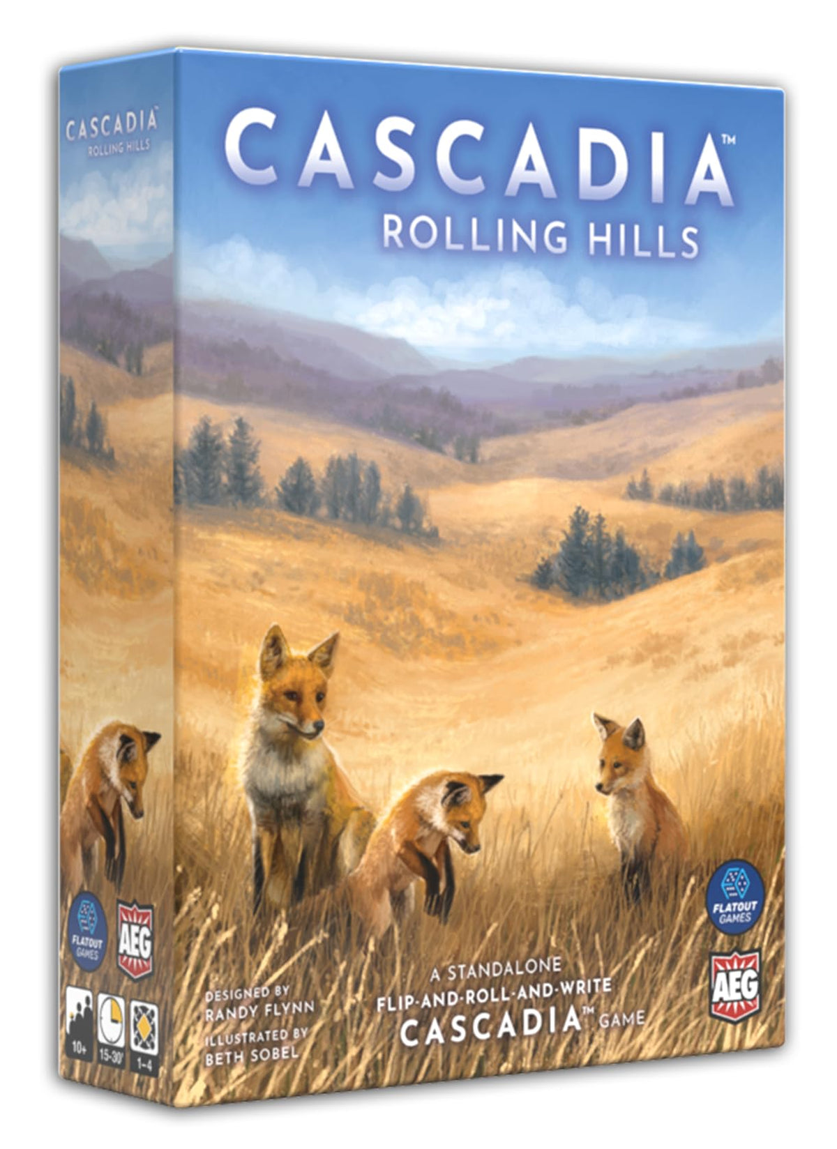Cascadia: Rolling Hills Standalone Flip, Roll & Write Puzzly Dice Game Fun!