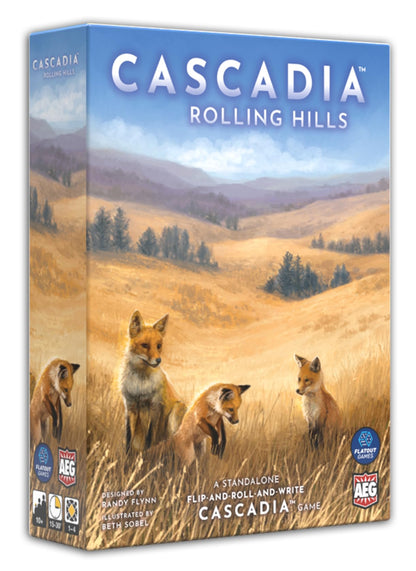 Cascadia: Rolling Hills Standalone Flip, Roll & Write Puzzly Dice Game Fun!